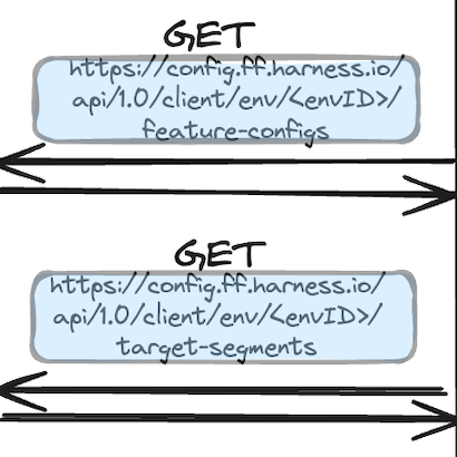 A capture of the Requests made between th Primary Proxy and Harness Saas